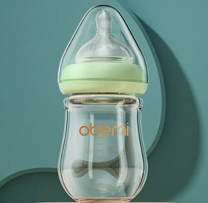 Wide Bore Glass Baby Bottle for Newborns - 120ml and 150ml